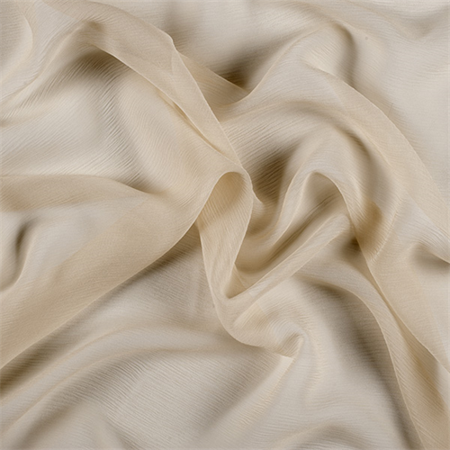 Gold Crinkled Silk Chiffon