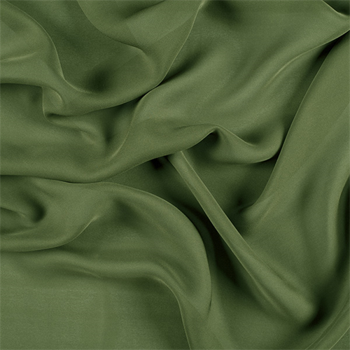 Grass Green Silk Double Georgette