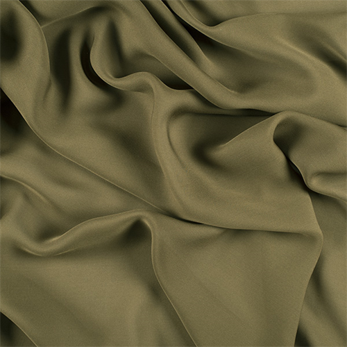 Moss Green Silk Double Georgette