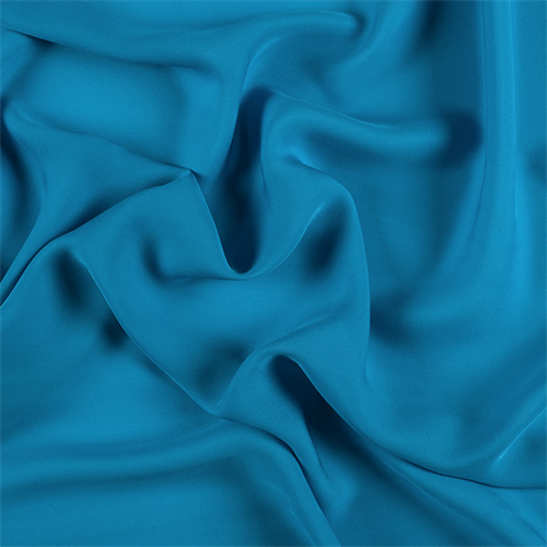 Bright Blue Silk Double Georgette
