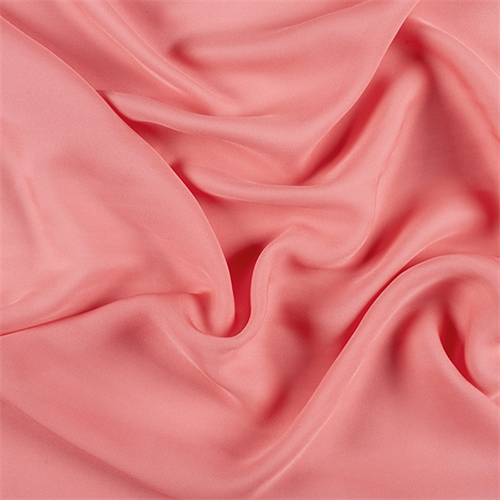 Coral Orange Silk Double Georgette