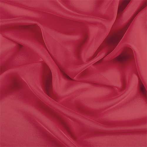 Bright Red Silk Double Georgette