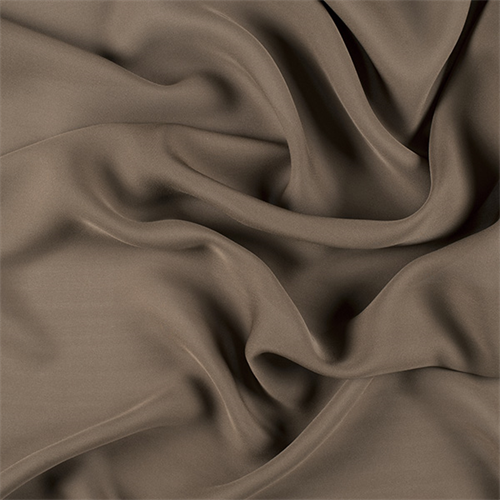 Olive Brown Silk Double Georgette