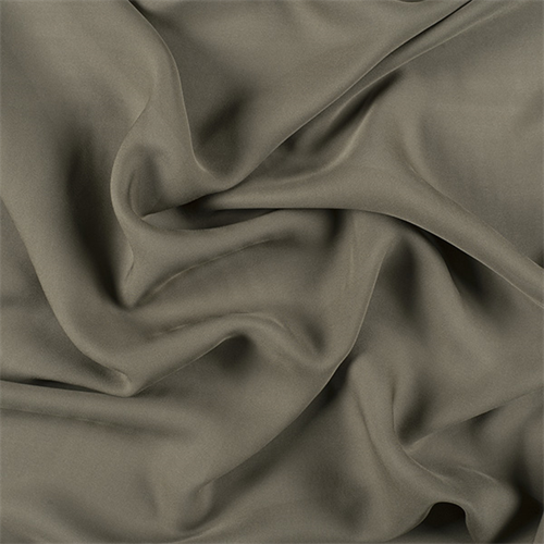 Dark Olive Silk Double Georgette