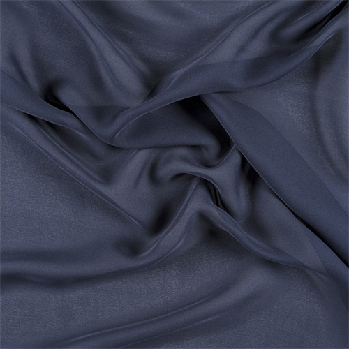 Midnight Navy Silk Double Georgette