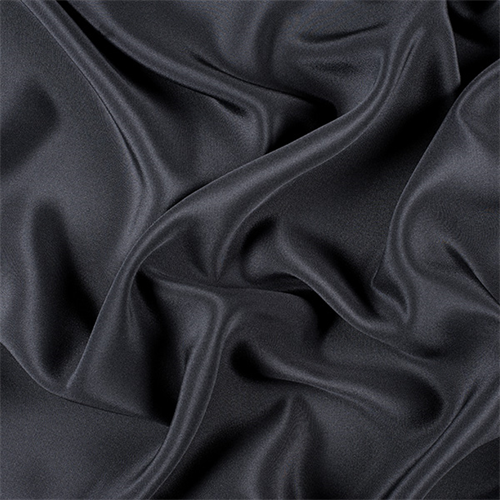 Black 4 Ply Silk Crepe
