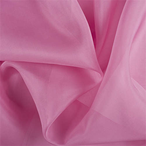 Carnation Pink Silk Organza