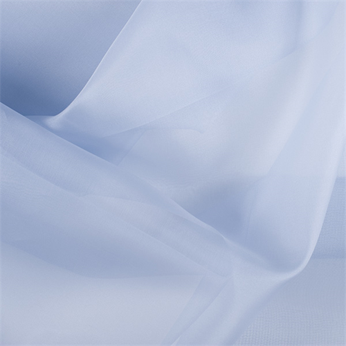 Steel Blue Silk Organza