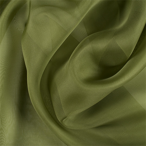 Grass Green Silk Organza