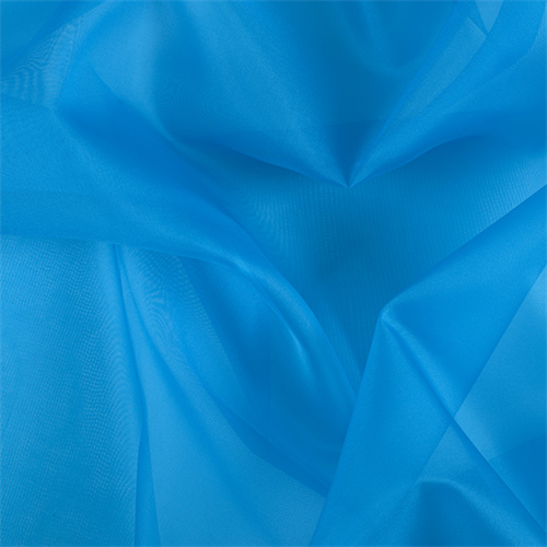 Bright Blue Silk Organza