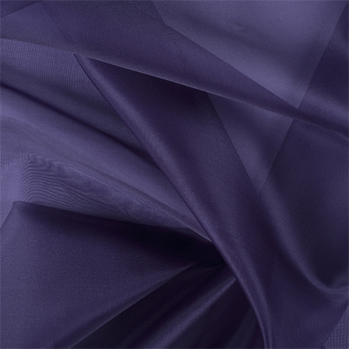 Dark Purple Silk Organza
