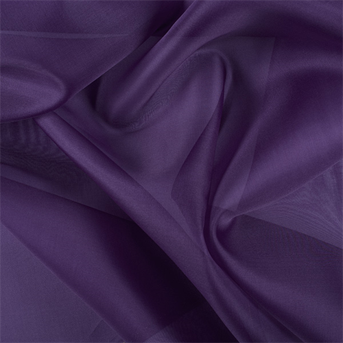 Eggplant Silk Organza