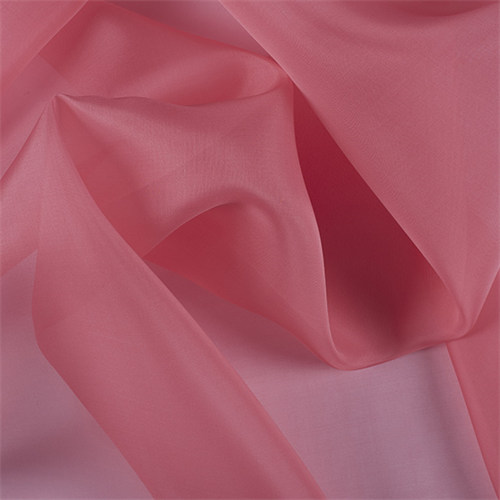 Coral Silk Organza