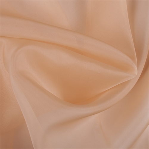 Peach Silk Organza