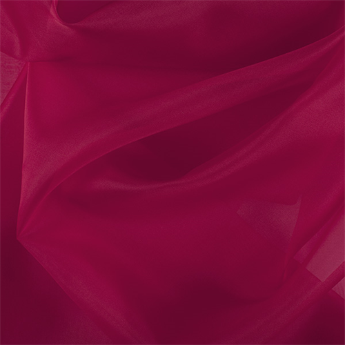 Bright Red Silk Organza