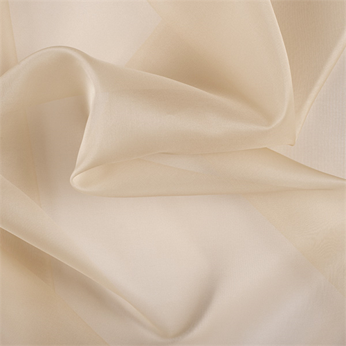 Golden Tan Silk Organza