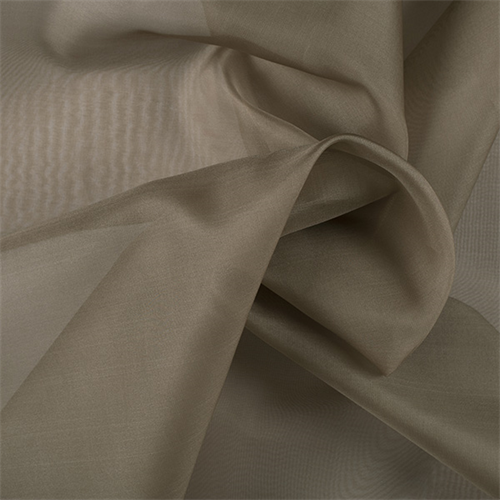 Dark Olive Silk Organza