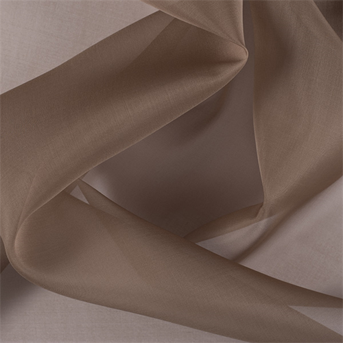 Brown Silk Organza