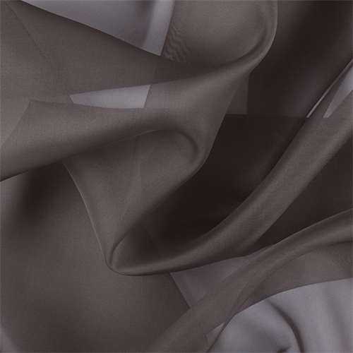 Dark Taupe Silk Organza