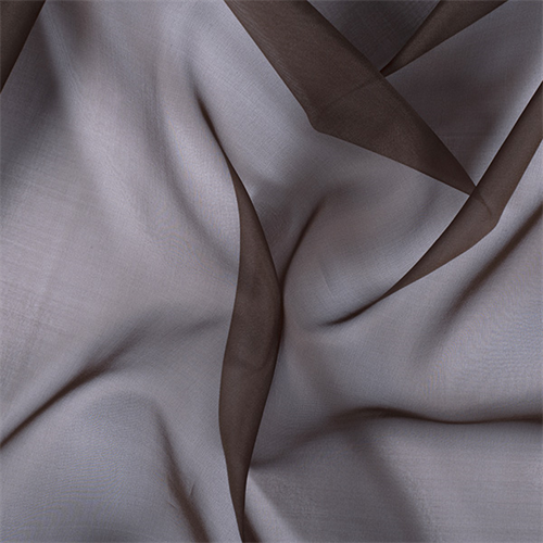 Dark Brown Silk Organza