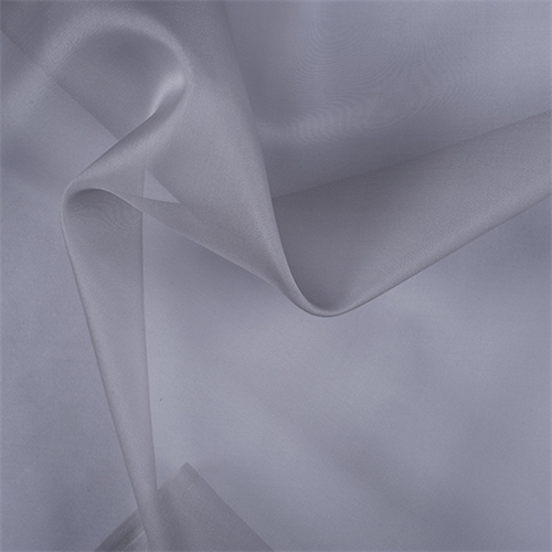 Silver Gray Silk Organza