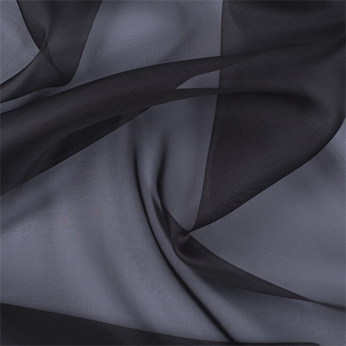 Dark Gray Silk Organza