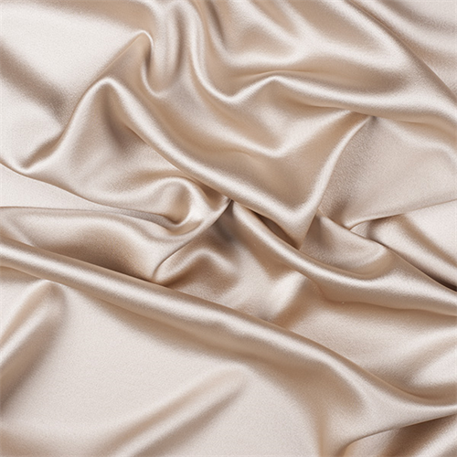 Pale Peach Silk Crepe Back Satin