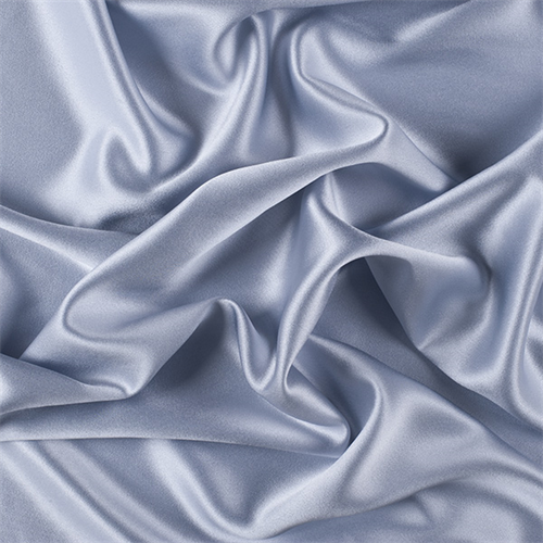 Steel Blue Silk Crepe Back Satin
