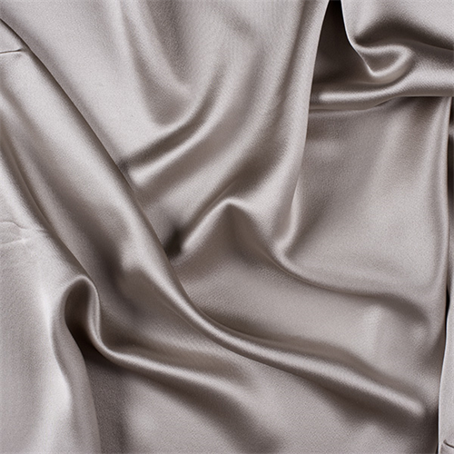 Light Taupe Silk Crepe Back Satin