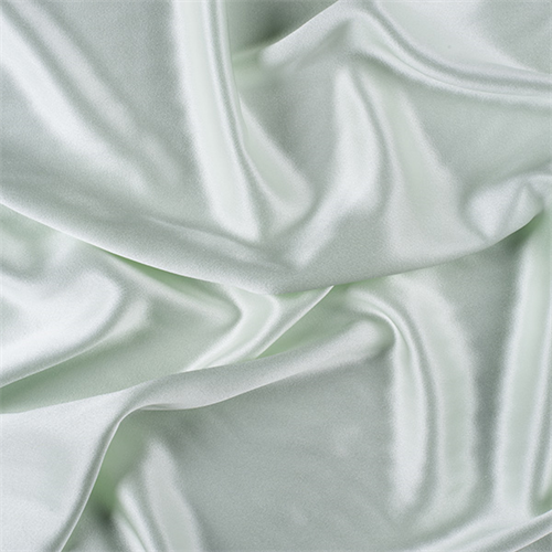 Pale Mint Silk Crepe Back Satin