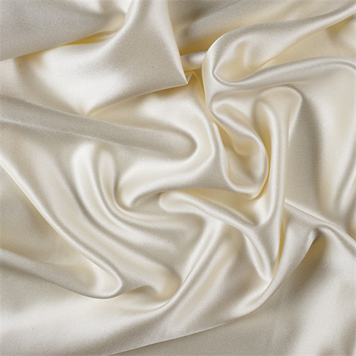Pale Yellow Silk Crepe Back Satin