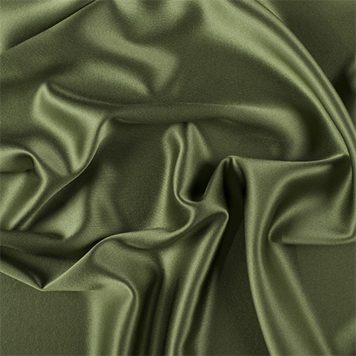 Grass Green Silk Crepe Back Satin