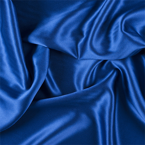 Blue Silk Crepe Back Satin