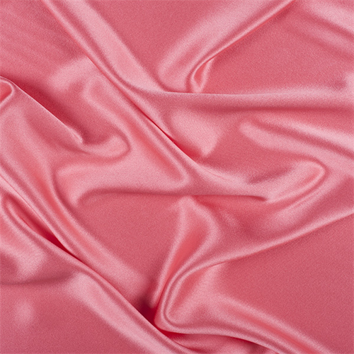Coral Silk Crepe Back Satin