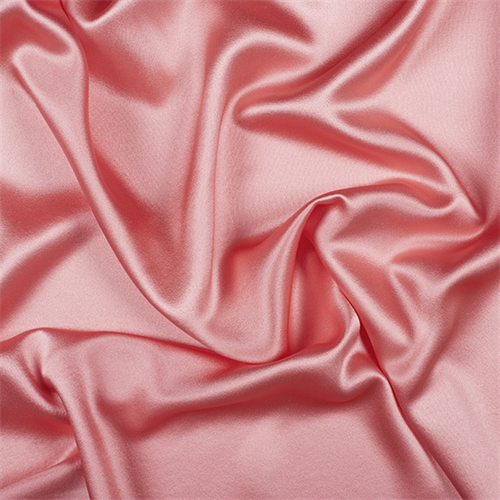 Coral Orange Silk Crepe Back Satin