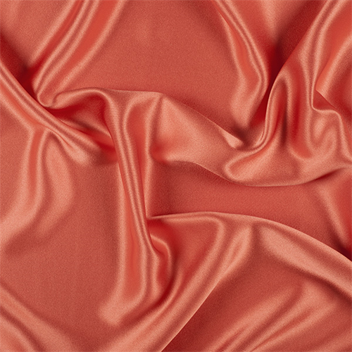 Tangerine Silk Crepe Back Satin