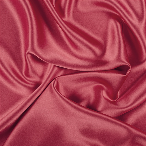 Bright Red Silk Crepe Back Satin