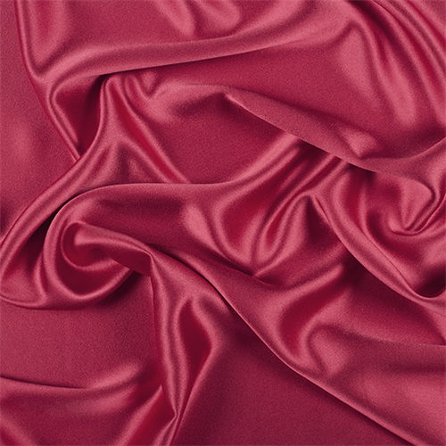 Dark Red Silk Crepe Back Satin