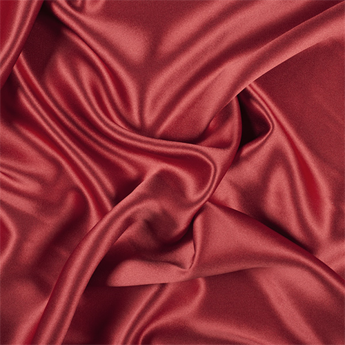 Red Silk Crepe Back Satin