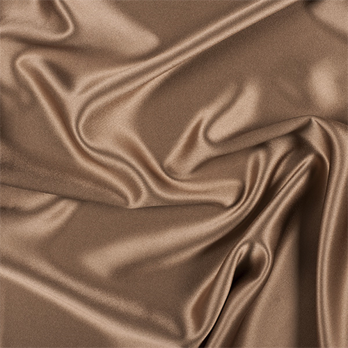 Brown Silk Crepe Back Satin