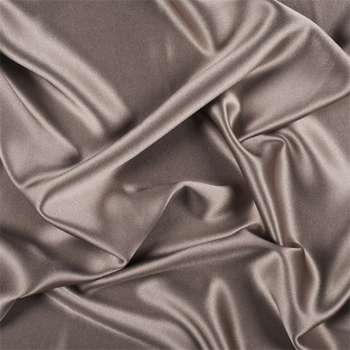 Dark Taupe Silk Crepe Back Satin
