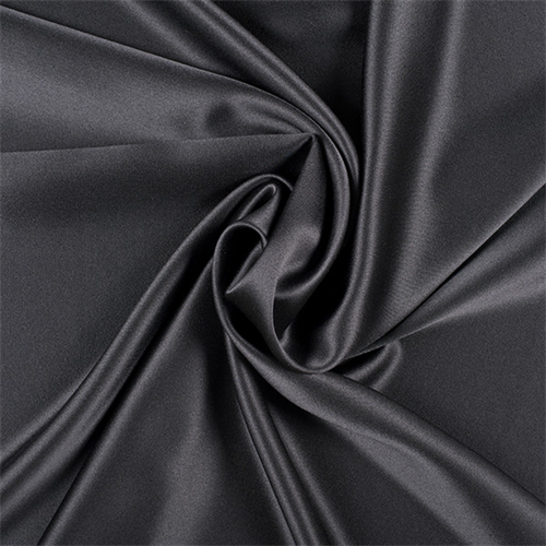 Dark Gray Silk Crepe Back Satin