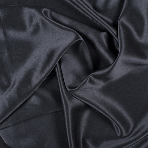 Black Silk Crepe Back Satin