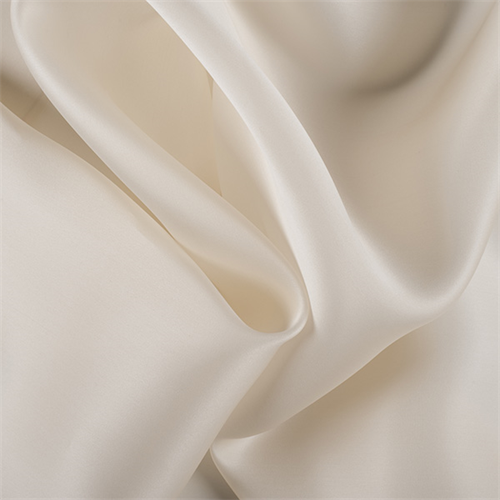 Soft Yellow Silk Satin Organza