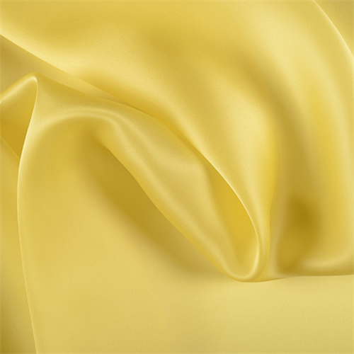Bright Yellow Silk Satin Organza