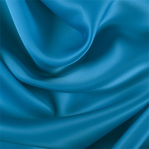 Bright Blue Silk Satin Organza