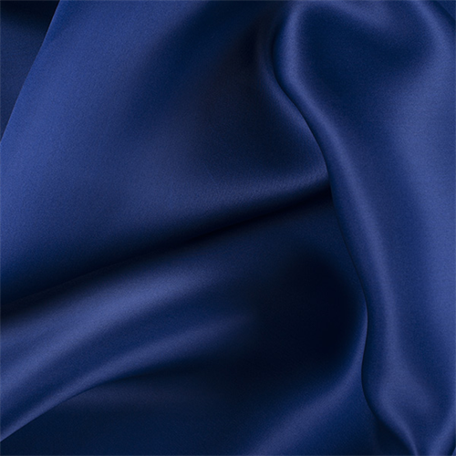 Dark Blue Silk Satin Organza