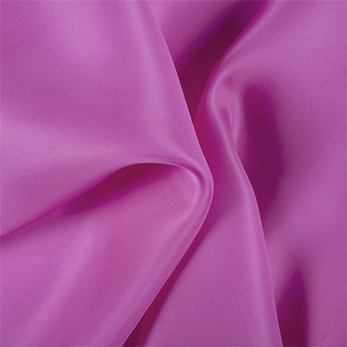 Fuschia Silk Satin Organza