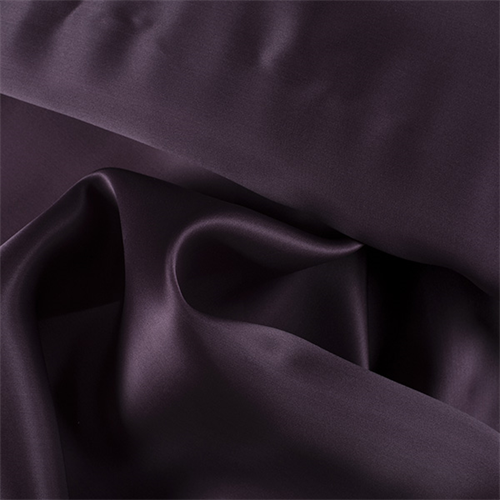 Aubergine Silk Satin Organza