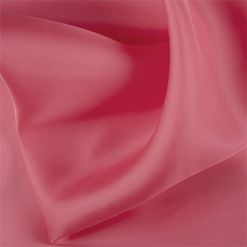 Coral Silk Satin Organza